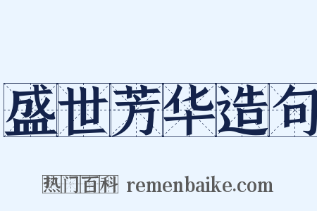 盛世芳华造句是什么意思的图片